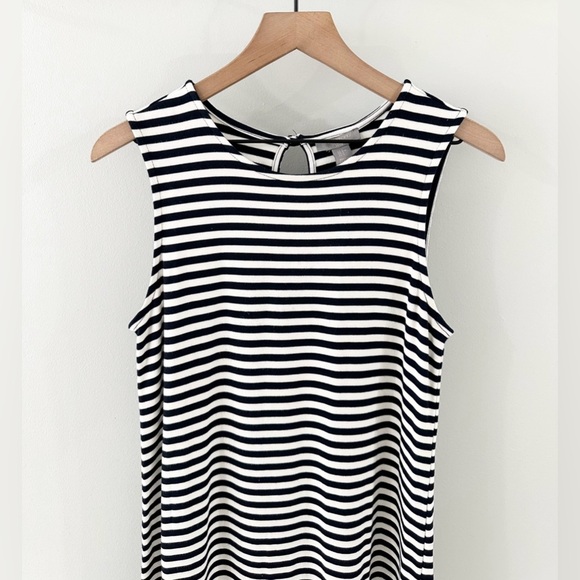 Saint Tropez West Navy & White Stripe Knit Tank Dress Size Small - Picture 2 of 5